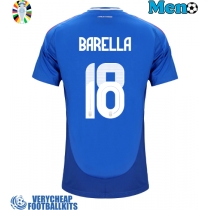 Italy Nicolo Barella #18 Replica Home Shirt Euro 2024 Short Sleeve